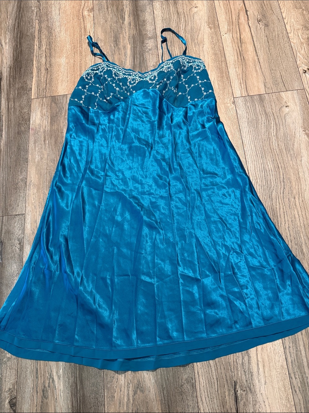 Cabernet Teal 100%polyester Sleepwear Slip